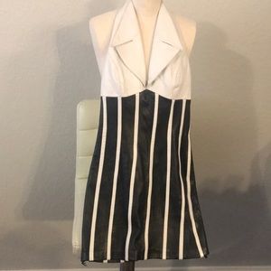 North Beach leather halter dress